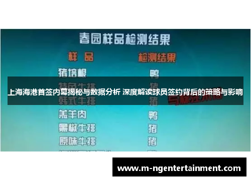 上海海港首签内幕揭秘与数据分析 深度解读球员签约背后的策略与影响